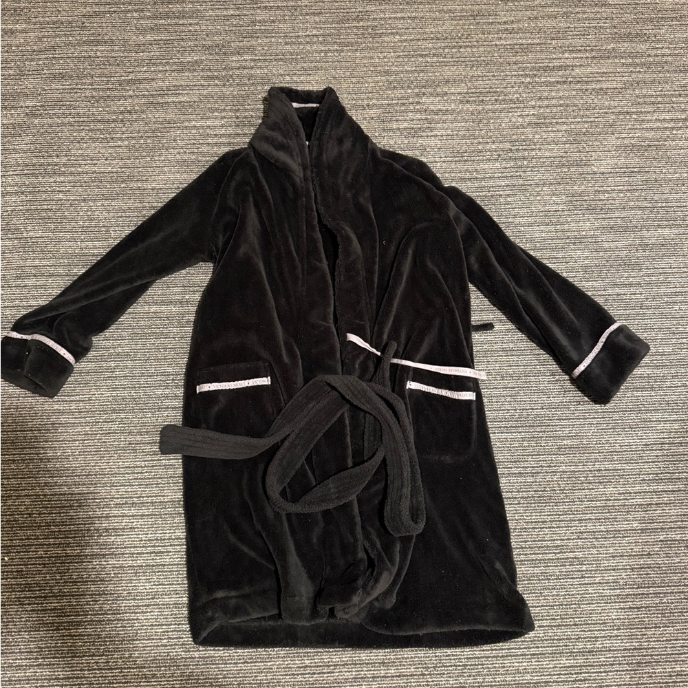 Victoria's Secret Black Plush Robe